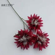 SUPPLYFLORIST - 3 ANEMONE FLOWERS WHITE CHRYSANTHEMUM FLOWER/S BLOOMING ARTIFICIAL BUTTERCUP FLOWER/