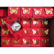 25 pcs Red Box (Butterfly) / Kotak Hadiah / Favor box / Butterfly Box