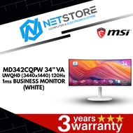 MSI MD342CQPW 34” VA UWQHD (3440x1440) 120Hz 1ms BUSINESS MONITOR (WHITE) - 9S6-3PC59H-019