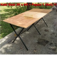 {3ft x 6ft) Pasar Malam Kaki + Papan (1set) Night Market Foldable Table | Papan Pasar Malam | Bazaar