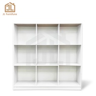 JL Furniture 9 Compartments Multipurpose Storage Book Shelf File Cabinet Shelf Rack / Almari Rak Buk