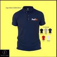 Microfiber Quick dry Jersi Jersey Polo T Shirt Logo Sulam Embroidery FedEx Courier Service Express D