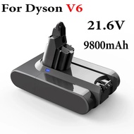 V6 Vacuum Cleaner Battery For Dyson 21.6V 4800/6800/9800/12800mAh Li-ion Rechargeable Battery SV03 S