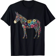 Cute Flower Donkey On Summer Floral Donkey T-Shirt