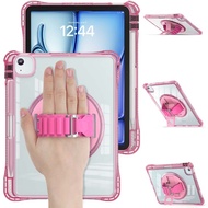 Transparent shockproof case for iPad Air 11 inch M3 A3267 A3266 M2 A2902 A2903 4th 5th rotary stand 
