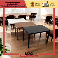 EWJ 9999 Dining Table 70x110 & 80x140cm /Meja Makan 4 & 6 orang Meja Makan Murah Cantik