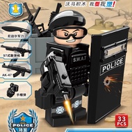 Minifigures Flying Tigers S Explosion-Proof Police Building Blocks WAT SWAT Military Assembling Toys with Bulletproof