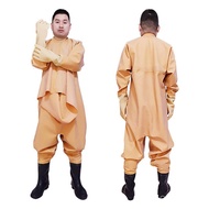 Thickened One-Piece Rubber Waders Factory Waders Full Body Suit Leather Fork Men's Waders Rain Pants