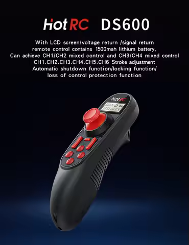 HotRC DS-600 2.4GHz 6CH Radio System Transmitter Remote Controller With PWM 6CH Receiver For RC Car 