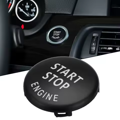 Black Start Stop Engine Button Switch Cover For BMW 1 3 5 Series E87 E90 E91 E92 E93 E60 X1 E84 X3 E