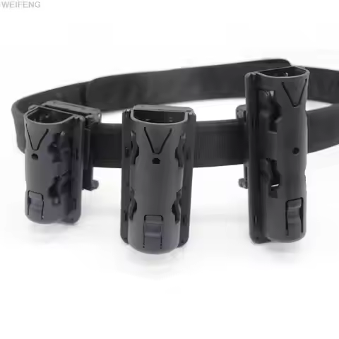 Tactical Spray Pouch Holder Flashlight Pouch Baton Holster 360 Degree Rotation Belt Clip Quick Relea