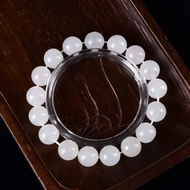 秒殺 天然新疆和田玉羊脂玉圓珠手鏈 玉質細膩油潤