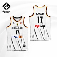 GERMANY DEUTSCHLAND BASKETBALL FIBA WC 2023 SCHRODER WAGNER NOWITZKI LIGHT FULL SUBLIMATED JERSEY