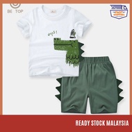 Ready Stock | 1-6 years old 2 in 1 Set Boys Summer Wear Shirt & Pants Set