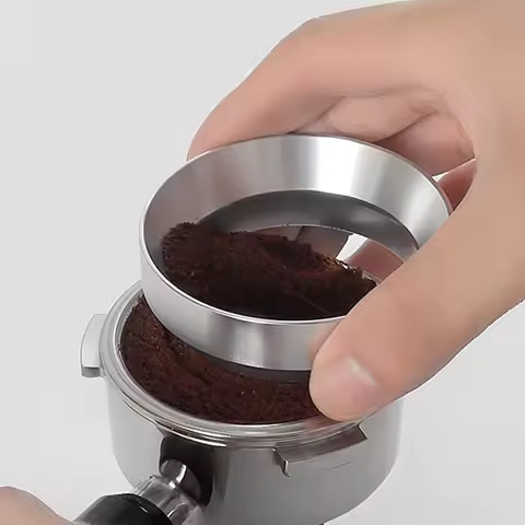 49MM Magnetic Coffee Dosing Ring Aluminum Dosing Ring Cup Funnel Coffee Filter Replacement Ring Coff