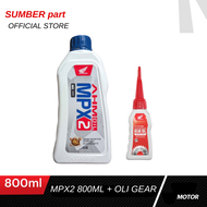 Oli Mpx 2 Matic 800ml + Oli Gardan Sepaket 2 produk Oli motor Beat fi Vario fi Scoopy fi Spacy dll