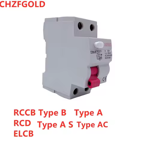 RCD ID Solar System Type B RCCB 2P 63A 10 30 100 300ma 25A 32A 40A 63A 100A ELCB Residual Current Sm