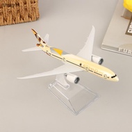 [TG1] 16cm Etihad 787 Alloy Plane Model - Diecast Airplane for Kids Desk- Gift Collection. [TH]