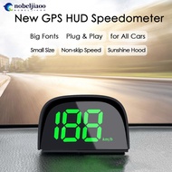 NOBELJIAOO Car Head Display Digital GPS Speedometer HUD Speed Meter KMH MPH Dispaly Plug and Play fo