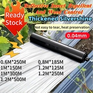 Silvershine 300m 500m 150m 250m Lubang Tebal Roll Plastik Tanaman Penutup Tanah Kebun Kawalan Rumput