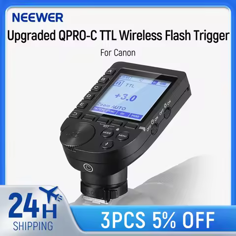 NEEWER Upgraded QPRO-C TTL Wireless Flash Trigger Compatible with Canon Customizable Functions for Q