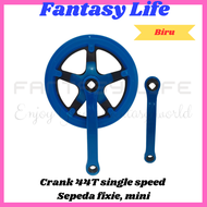 Fantasy Gear Gir Crank set depan sepeda single speed 44T sepeda Fixie Lipat Minion