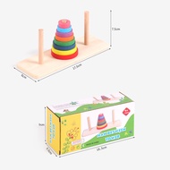 8 Layer Wooden Hanoi Tower Building Block Tower Of Hanoi