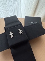 Chanel 星星cc logo耳環