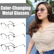 Photochromic Glasses Eye Glasses Computer Eyeglasses For Women Color Changing Glasses Eyebrows N7C7
