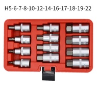 1/2 Inch Drive Impact Hex Bit Socket Wrench Set H5-H22 Hexagon Wrench Sockets Kit H5/H6/H7/H8/H10/H1