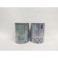 QKD 🎁 READY STOCK 🎁 2pcs/set (Random Mix) Medium size 16cm (H) X 12cm Ringgit Malaysia Coin Bank Tabung Duit [1216]