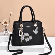 Women Fashion Bowknot Pendant Handbag Flow Ladies Embroidered One-Shoulder Diagonal Bag