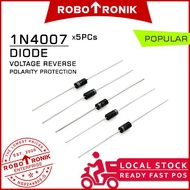 Diode 1N4007 [5pcs], General Purpose, Silicon Rectifier IN4007