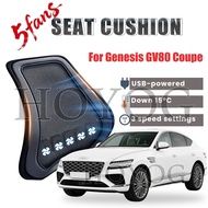 For Genesis GV80 Coupe Car Seat Cooling Lumbar Support Cushion Back Support Pillow Cooling Fan USB P