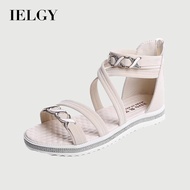 IELGY Women's gladiator sandals casual Korean flat-bottomed non-slip beach shoes