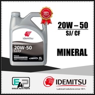 IDEMITSU 4Liter 20W-50 Mineral SJ/CF Engine Oil