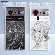 For Violet For Z80Ultra phone case z80ultra transparent full-cover anti-drop soft case
