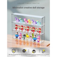 B. b. Pop Mart Display Box Lego Transparent Standing Cabinet Acrylic Mystery Box Storage Display Rac