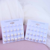| 12 Pairs of Korean Style Pearl Earrings – Many Choices, All Cute! AE73