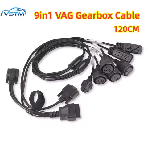 New 9IN1 Gearbox Cable 120CM Adapter for VAG For DQ250 DQ200 DQ380 DQ500 VL381 VL382 DL501 Diagnosti