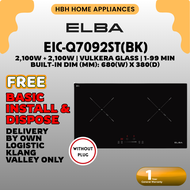 Elba Built-in Induction Cooker EIC-Q7092ST(BK) | 2100W | 9 Power Level | Dual Cooking Zone | Booster