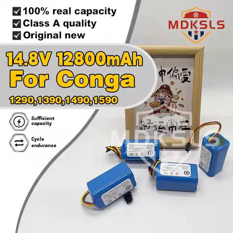 14.4V/14.8V 12800mAh New Li-ion Battery For Cecotec Conga 1290 1390 1490 1590 LIFERO RX9 360 S5 S7pr
