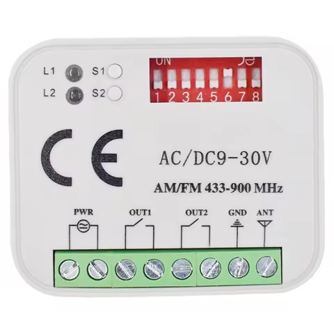 1PCS frequency 433MHZ-900MHZ AC DC 9-30V receiver 868mhz remote control 433mhz