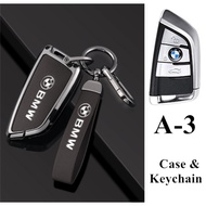 BMW Zinc Alloy Leather Car Key Shell Key Case Key Cover Smart Key Case Protector Fashion Key Chain C