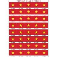 Decal Sticker Combo 40 sticker Lá Cờ/FLAG Việt Nam Cờ Đỏ Sao Vàng Decor Kính Dán Vở Dán Mặt Laptop S