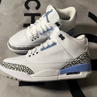 Nike Trendy Air aj3 aj3 North Carolina Blue Burst Retak Lelaki Wanita Gaya Sama Kasut Bola Keranjang