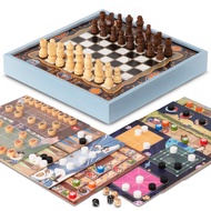 16-in-1 Combo Game Set, w/Chess, Checkers, Backgammon, Chinese Chess, Pachinko, Snakes and Ladders,
