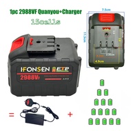 2988VF Mesin Rumput Bateri Wireless Grass Cutter Battery Lawn Mower Electric Grass Trimmer Cordless 