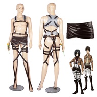 Anime Attack On Titan Cosplay Belt Hookshot Leather Skirt Shingeki No Kyojin Recon Corps Adjustable Harness Belts Costume Outfit