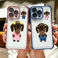 Cute Sausage Dog Couple Print Phone Case For Huawei Nova Y91 Y73 Y72 10 9 7 SE P60 P50 P50E P40 P30 